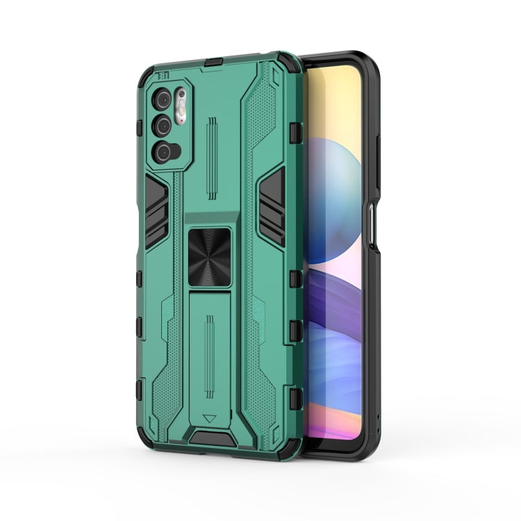 Supersonic PC + TPU Shock-proof Protective Case with Holder, For Xiaomi Redmi Note 10 5G