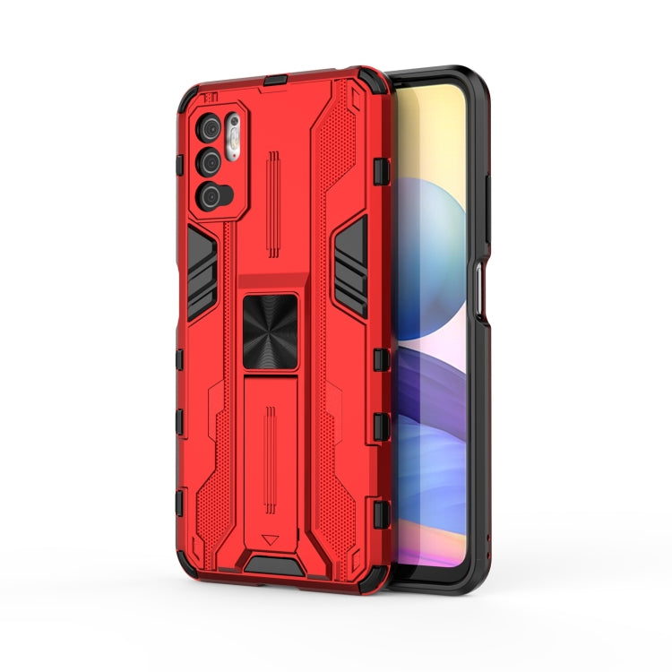 Supersonic PC + TPU Shock-proof Protective Case with Holder, For Xiaomi Redmi Note 10 5G