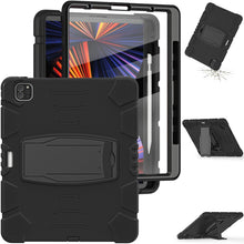 Load image into Gallery viewer, 3-Layer Protection  Screen Frame + PC + Silicone Shockproof Combination Case with Holder, For iPad Pro 12.9 2022 / 2021, For iPad Pro 12.9 2020