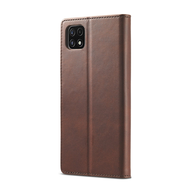 LC.IMEEKE Calf Texture Horizontal Flip Leather Case with Holder & Card Slots & Wallet, For Samsung Galaxy A22 5G