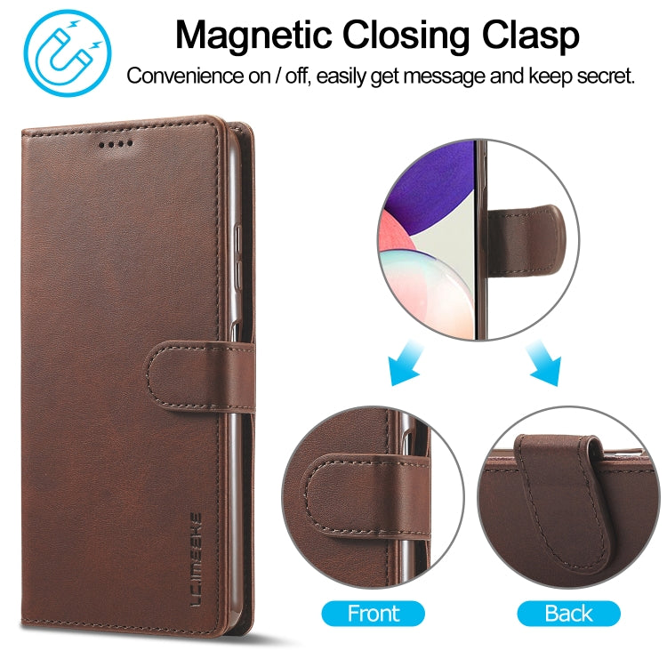 LC.IMEEKE Calf Texture Horizontal Flip Leather Case with Holder & Card Slots & Wallet, For Samsung Galaxy A22 5G