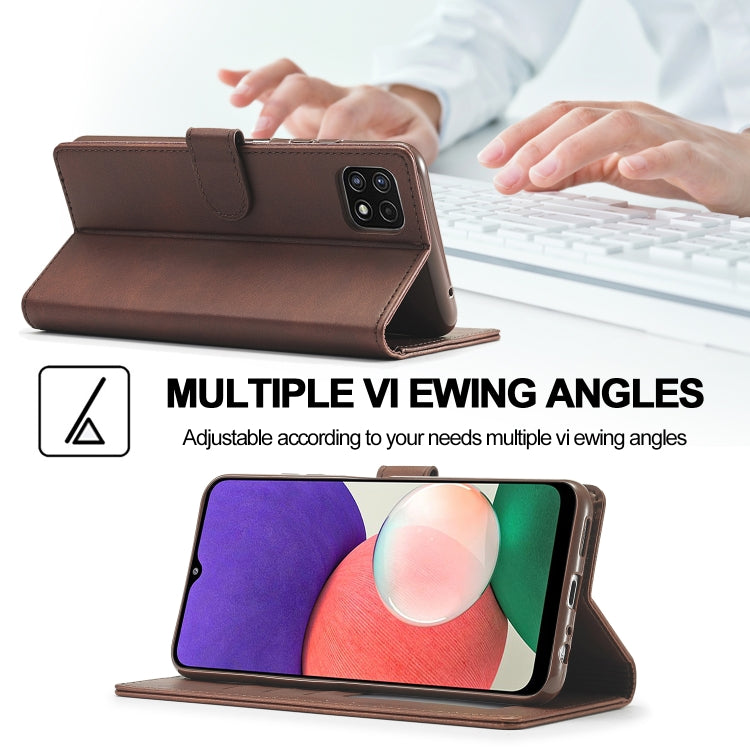 LC.IMEEKE Calf Texture Horizontal Flip Leather Case with Holder & Card Slots & Wallet, For Samsung Galaxy A22 5G