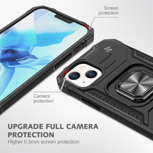 Load image into Gallery viewer, Magnetic Armor Shockproof TPU + PC Case with Metal Ring Holder, For iPhone 13 mini, For iPhone 13, For iPhone 13 Pro, For iPhone 13 Pro Max