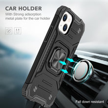 Load image into Gallery viewer, Magnetic Armor Shockproof TPU + PC Case with Metal Ring Holder, For iPhone 13 mini, For iPhone 13, For iPhone 13 Pro, For iPhone 13 Pro Max