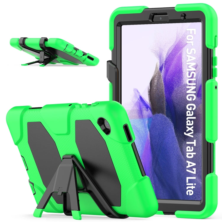 Shockproof Colorful Silicon + PC Protective Case with Holder & Pen Slot, For Samsung Galaxy A7 Lite 8.7 2021 T220 / T225