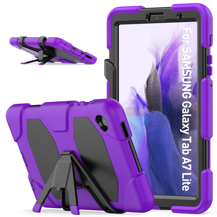 Shockproof Colorful Silicon + PC Protective Case with Holder & Pen Slot, For Samsung Galaxy A7 Lite 8.7 2021 T220 / T225