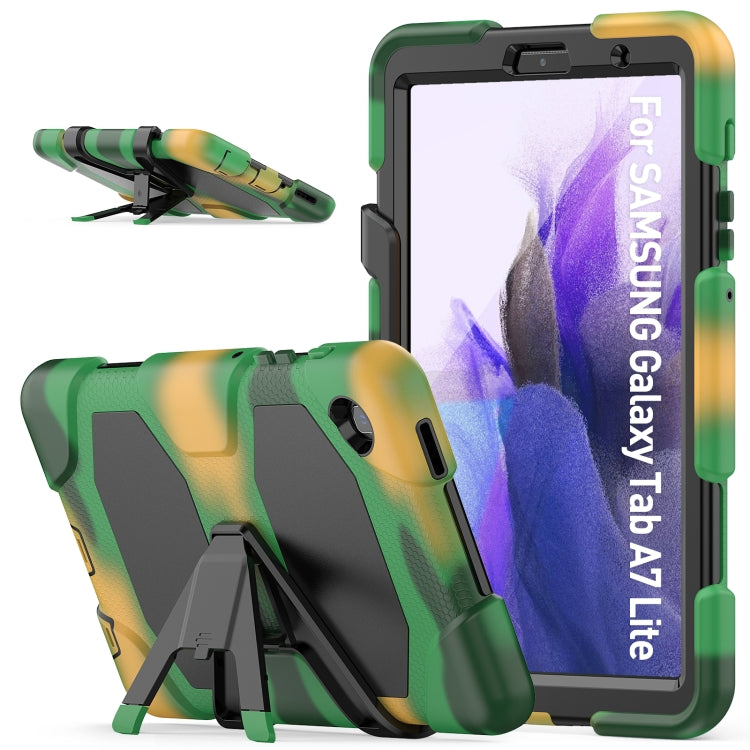Shockproof Colorful Silicon + PC Protective Case with Holder & Pen Slot, For Samsung Galaxy A7 Lite 8.7 2021 T220 / T225