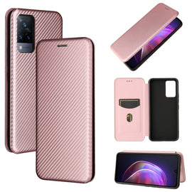 Carbon Fiber Texture Magnetic Horizontal Flip TPU + PC + PU Leather Case with Card Slot, For vivo V21, For Cubot Note 20, For Motorola Moto G60 / G40 Fusion, For Nokia 1.4, For Nokia X10, For Nokia X20, For Sony Xperia Ace II, For Xiaomi Redmi Note 10 ...