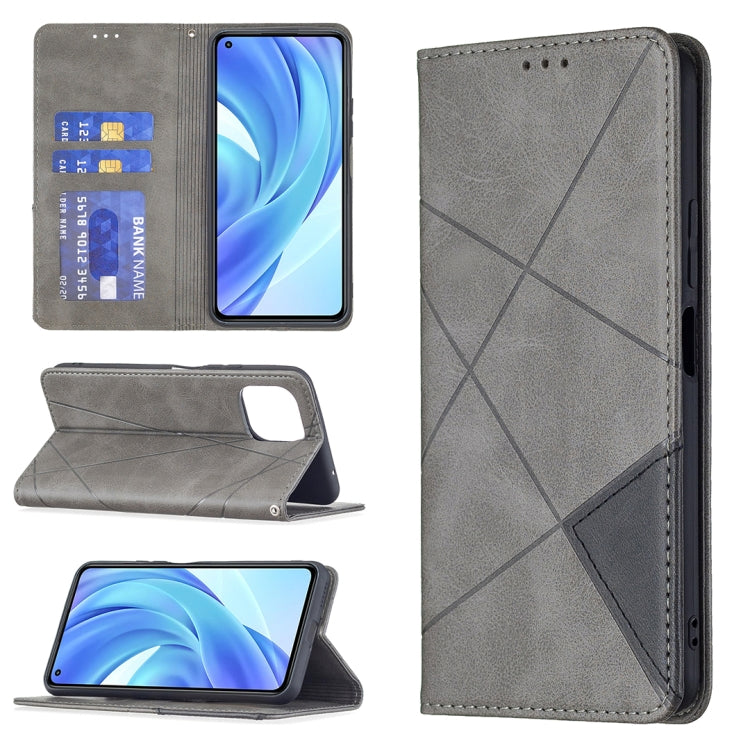 Rhombus Texture Horizontal Flip Magnetic Leather Case with Holder & Card Slots, For Samsung Galaxy A03s, For Xiaomi Mi 11 Lite, For Xiaomi Poco M3 Pro / Redmi Note 10 5G, For Samsung Galaxy A03s 164mm