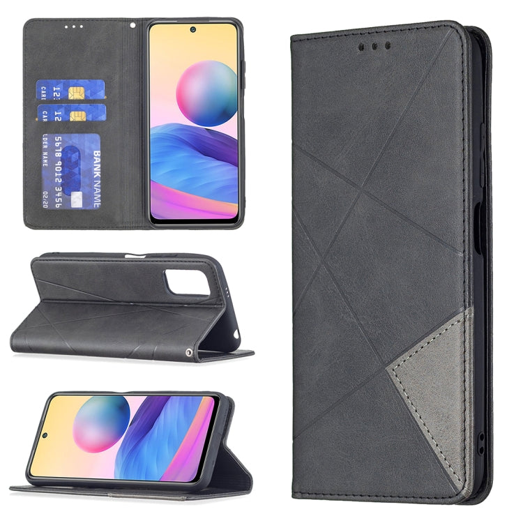 Rhombus Texture Horizontal Flip Magnetic Leather Case with Holder & Card Slots, For Samsung Galaxy A03s, For Xiaomi Mi 11 Lite, For Xiaomi Poco M3 Pro / Redmi Note 10 5G, For Samsung Galaxy A03s 164mm