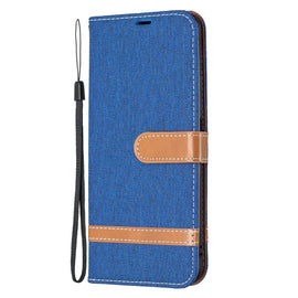 Color Matching Denim Texture Horizontal Flip Leather Case with Holder & Card Slots & Wallet & Lanyard, For Xiaomi Mi 11 Lite, For Xiaomi Poco M3 Pro / Redmi Note 10 5G, For Samsung Galaxy A03s 164mm