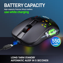 Load image into Gallery viewer, HXSJ T100 10000 DPI RGB Macro Definition Wired Wireless Dual-mode Mouse