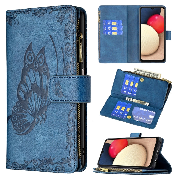 Flying Butterfly Embossing Pattern Zipper Horizontal Flip Leather Case with Holder & Card Slots & Wallet, For Samsung Galaxy A03s 164mm, For Xiaomi Mi 11 Lite, For Xiaomi Poco M3 Pro / Redmi Note 10 5G