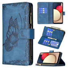 Load image into Gallery viewer, Flying Butterfly Embossing Pattern Zipper Horizontal Flip Leather Case with Holder &amp; Card Slots &amp; Wallet, For Samsung Galaxy A03s 164mm, For Xiaomi Mi 11 Lite, For Xiaomi Poco M3 Pro / Redmi Note 10 5G