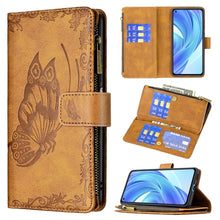 Load image into Gallery viewer, Flying Butterfly Embossing Pattern Zipper Horizontal Flip Leather Case with Holder &amp; Card Slots &amp; Wallet, For Samsung Galaxy A03s 164mm, For Xiaomi Mi 11 Lite, For Xiaomi Poco M3 Pro / Redmi Note 10 5G