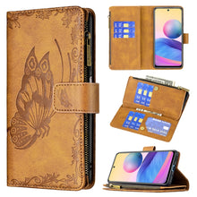 Load image into Gallery viewer, Flying Butterfly Embossing Pattern Zipper Horizontal Flip Leather Case with Holder &amp; Card Slots &amp; Wallet, For Samsung Galaxy A03s 164mm, For Xiaomi Mi 11 Lite, For Xiaomi Poco M3 Pro / Redmi Note 10 5G
