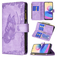 Load image into Gallery viewer, Flying Butterfly Embossing Pattern Zipper Horizontal Flip Leather Case with Holder &amp; Card Slots &amp; Wallet, For Samsung Galaxy A03s 164mm, For Xiaomi Mi 11 Lite, For Xiaomi Poco M3 Pro / Redmi Note 10 5G