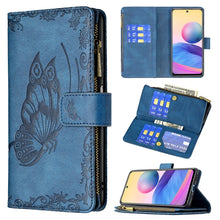Load image into Gallery viewer, Flying Butterfly Embossing Pattern Zipper Horizontal Flip Leather Case with Holder &amp; Card Slots &amp; Wallet, For Samsung Galaxy A03s 164mm, For Xiaomi Mi 11 Lite, For Xiaomi Poco M3 Pro / Redmi Note 10 5G