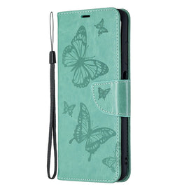 Embossing Two Butterflies Pattern Horizontal Flip PU Leather Case with Holder & Card Slot & Wallet & Lanyard, For Samsung Galaxy A03s 164mm, For Xiaomi Mi 11 Lite, For Xiaomi Poco M3 Pro / Redmi Note 10 5G