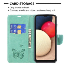 Load image into Gallery viewer, Embossing Two Butterflies Pattern Horizontal Flip PU Leather Case with Holder &amp; Card Slot &amp; Wallet &amp; Lanyard, For Samsung Galaxy A03s 164mm, For Xiaomi Mi 11 Lite, For Xiaomi Poco M3 Pro / Redmi Note 10 5G