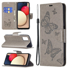 Load image into Gallery viewer, Embossing Two Butterflies Pattern Horizontal Flip PU Leather Case with Holder &amp; Card Slot &amp; Wallet &amp; Lanyard, For Samsung Galaxy A03s 164mm, For Xiaomi Mi 11 Lite, For Xiaomi Poco M3 Pro / Redmi Note 10 5G