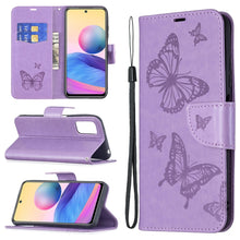 Load image into Gallery viewer, Embossing Two Butterflies Pattern Horizontal Flip PU Leather Case with Holder &amp; Card Slot &amp; Wallet &amp; Lanyard, For Samsung Galaxy A03s 164mm, For Xiaomi Mi 11 Lite, For Xiaomi Poco M3 Pro / Redmi Note 10 5G