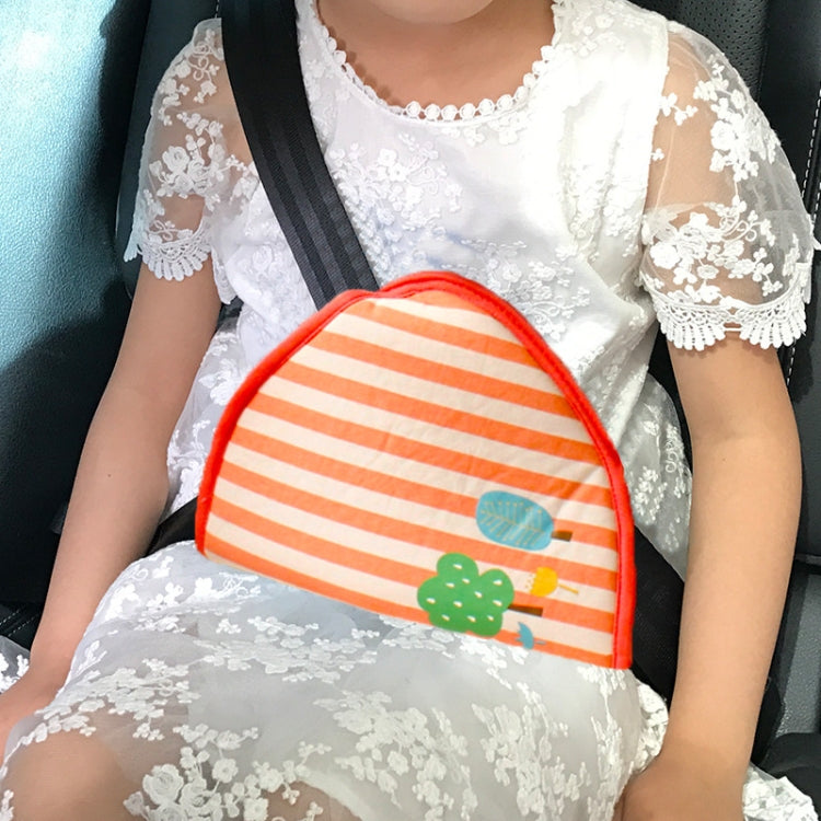 Car Child Seat Belt Adjusting and Fixing Device Buttons Seat Belt Anti-strangulation Shoulder Cover, Cotton Fabric Pink Stripes, Cotton Fabric Green Stripes, Mesh Fabric Rabbit, Mesh Fabric Fox, Mesh Fabric Lion, Mesh Fabric Polar Bear                 ...