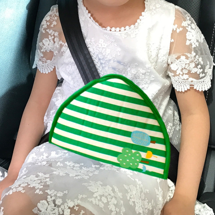 Car Child Seat Belt Adjusting and Fixing Device Buttons Seat Belt Anti-strangulation Shoulder Cover, Cotton Fabric Pink Stripes, Cotton Fabric Green Stripes, Mesh Fabric Rabbit, Mesh Fabric Fox, Mesh Fabric Lion, Mesh Fabric Polar Bear                 ...
