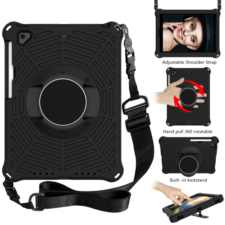 Spider King EVA Protective Case with Adjustable Shoulder Strap & Holder & Pen Slot, For iPad 9.7 2018 & 2017 / Pro 9.7 / Air 2 / Air, For iPad 10.2 2021 / 2020 / 2019, For iPad Pro 10.5 inch 2017 / Air 3 10.5 inch                                       ...