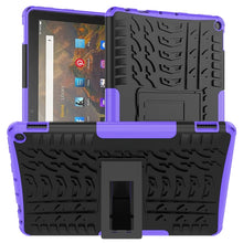 Load image into Gallery viewer, Tire Texture Shockproof TPU+PC Protective Case with Holder, For Amazon Fire HD 10 2021