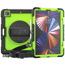 Load image into Gallery viewer, Shockproof Colorful Silicone + PC Protective Case with Holder &amp; Shoulder Strap &amp; Hand Strap &amp; Pen Slot, For iPad Pro 12.9 2022 / 2021 / 2020 / 2018