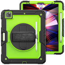 Load image into Gallery viewer, Shockproof Colorful Silicone + PC Protective Case with Holder &amp; Shoulder Strap &amp; Hand Strap &amp; Pen Slot, For iPad Pro 12.9 2022 / 2021 / 2020 / 2018