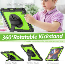 Load image into Gallery viewer, Shockproof Colorful Silicone + PC Protective Case with Holder &amp; Shoulder Strap &amp; Hand Strap &amp; Pen Slot, For iPad Pro 12.9 2022 / 2021 / 2020 / 2018