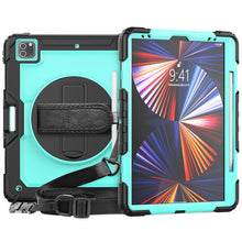 Load image into Gallery viewer, Shockproof Colorful Silicone + PC Protective Case with Holder &amp; Shoulder Strap &amp; Hand Strap &amp; Pen Slot, For iPad Pro 12.9 2022 / 2021 / 2020 / 2018