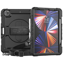 Load image into Gallery viewer, Shockproof Colorful Silicone + PC Protective Case with Holder &amp; Shoulder Strap &amp; Hand Strap &amp; Pen Slot, For iPad Pro 12.9 2022 / 2021 / 2020 / 2018