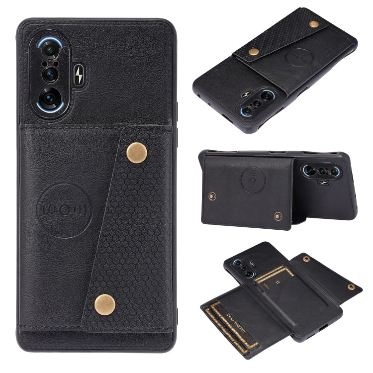 Double Buckle PU + TPU Shockproof Magnetic Protective Case with Card Slot & Holder, For Huawei P50, For OPPO K9, For OPPO Reno6, For Xiaomi Redmi K40 Gaming, For Xiaomi Redmi Note 10 Pro 5G, For Xiaomi Redmi Note 10 5G, For Samsung Galaxy S21 FE       ...