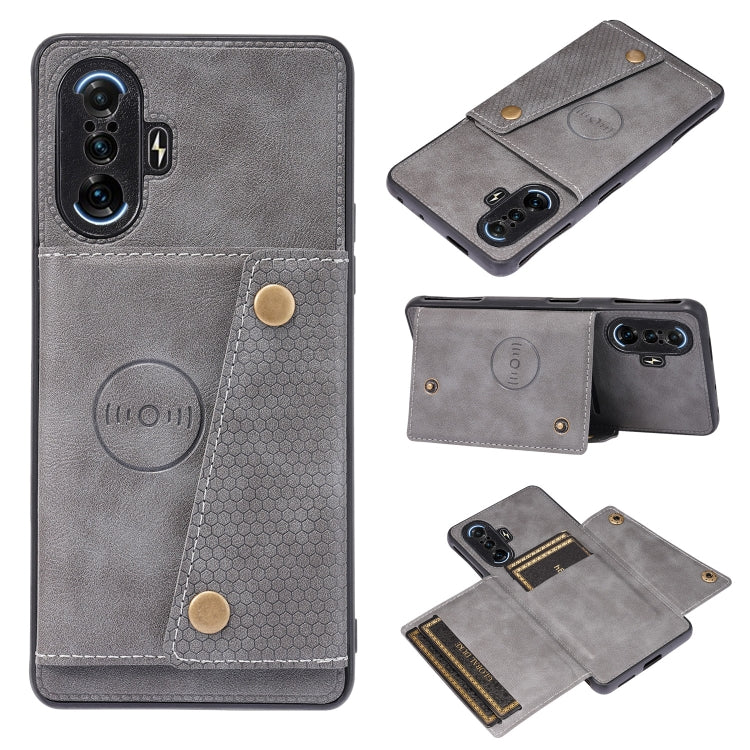 Double Buckle PU + TPU Shockproof Magnetic Protective Case with Card Slot & Holder, For Huawei P50, For Xiaomi Redmi K40 Gaming, For Xiaomi Redmi Note 10 5G, For Samsung Galaxy S21 FE