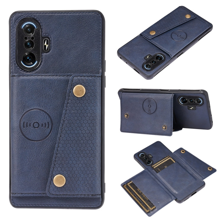 Double Buckle PU + TPU Shockproof Magnetic Protective Case with Card Slot & Holder, For Huawei P50, For Xiaomi Redmi K40 Gaming, For Xiaomi Redmi Note 10 5G, For Samsung Galaxy S21 FE
