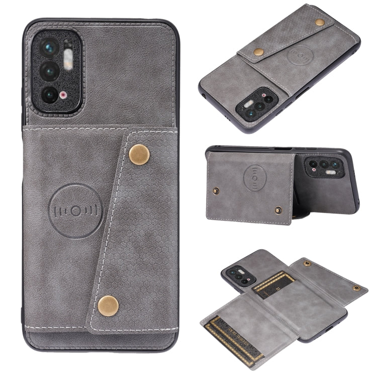 Double Buckle PU + TPU Shockproof Magnetic Protective Case with Card Slot & Holder, For Huawei P50, For Xiaomi Redmi K40 Gaming, For Xiaomi Redmi Note 10 5G, For Samsung Galaxy S21 FE