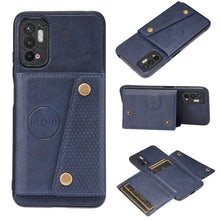 Load image into Gallery viewer, Double Buckle PU + TPU Shockproof Magnetic Protective Case with Card Slot &amp; Holder, For Huawei P50, For Xiaomi Redmi K40 Gaming, For Xiaomi Redmi Note 10 5G, For Samsung Galaxy S21 FE