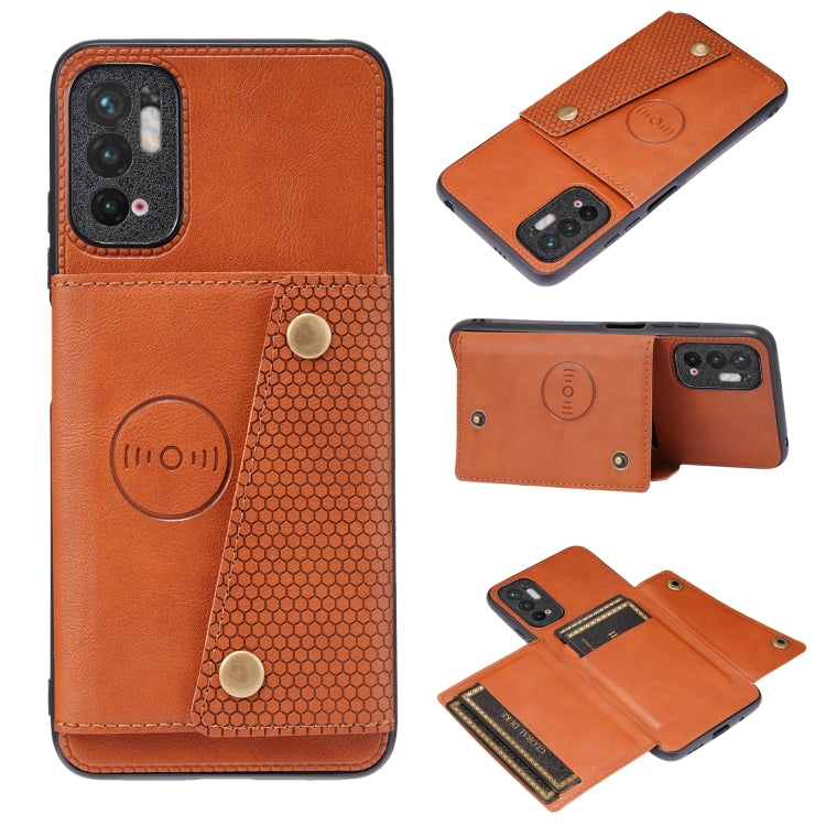 Double Buckle PU + TPU Shockproof Magnetic Protective Case with Card Slot & Holder, For Huawei P50, For Xiaomi Redmi K40 Gaming, For Xiaomi Redmi Note 10 5G, For Samsung Galaxy S21 FE