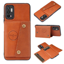 Load image into Gallery viewer, Double Buckle PU + TPU Shockproof Magnetic Protective Case with Card Slot &amp; Holder, For Huawei P50, For Xiaomi Redmi K40 Gaming, For Xiaomi Redmi Note 10 5G, For Samsung Galaxy S21 FE