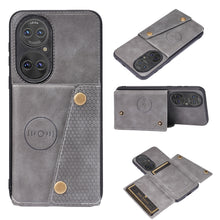 Load image into Gallery viewer, Double Buckle PU + TPU Shockproof Magnetic Protective Case with Card Slot &amp; Holder, For Huawei P50, For Xiaomi Redmi K40 Gaming, For Xiaomi Redmi Note 10 5G, For Samsung Galaxy S21 FE
