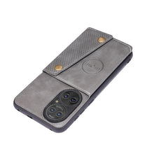 Load image into Gallery viewer, Double Buckle PU + TPU Shockproof Magnetic Protective Case with Card Slot &amp; Holder, For Huawei P50, For Xiaomi Redmi K40 Gaming, For Xiaomi Redmi Note 10 5G, For Samsung Galaxy S21 FE