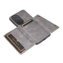Load image into Gallery viewer, Double Buckle PU + TPU Shockproof Magnetic Protective Case with Card Slot &amp; Holder, For Huawei P50, For Xiaomi Redmi K40 Gaming, For Xiaomi Redmi Note 10 5G, For Samsung Galaxy S21 FE