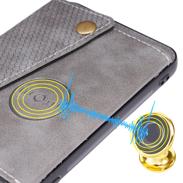 Double Buckle PU + TPU Shockproof Magnetic Protective Case with Card Slot & Holder, For Huawei P50, For Xiaomi Redmi K40 Gaming, For Xiaomi Redmi Note 10 5G, For Samsung Galaxy S21 FE