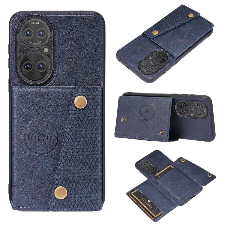 Double Buckle PU + TPU Shockproof Magnetic Protective Case with Card Slot & Holder, For Huawei P50, For Xiaomi Redmi K40 Gaming, For Xiaomi Redmi Note 10 5G, For Samsung Galaxy S21 FE