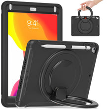 Load image into Gallery viewer, Shocproof Silicone + PC Protective Case with 360 Degree Rotation Foldable Handle Grip Holder &amp; Pen Slot, For iPad 9.7 2018 / 2017 / Air 2 / Pro 9.7, ForiPad 9.7 2018 / 2017 / Air 2 / Pro 9.7