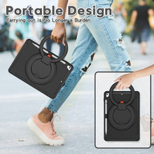 Load image into Gallery viewer, Shocproof Silicone + PC Protective Case with 360 Degree Rotation Foldable Handle Grip Holder &amp; Pen Slot, For iPad 9.7 2018 / 2017 / Air 2 / Pro 9.7, ForiPad 9.7 2018 / 2017 / Air 2 / Pro 9.7
