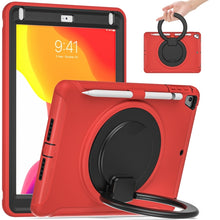 Load image into Gallery viewer, Shocproof Silicone + PC Protective Case with 360 Degree Rotation Foldable Handle Grip Holder &amp; Pen Slot, For iPad 9.7 2018 / 2017 / Air 2 / Pro 9.7, ForiPad 9.7 2018 / 2017 / Air 2 / Pro 9.7